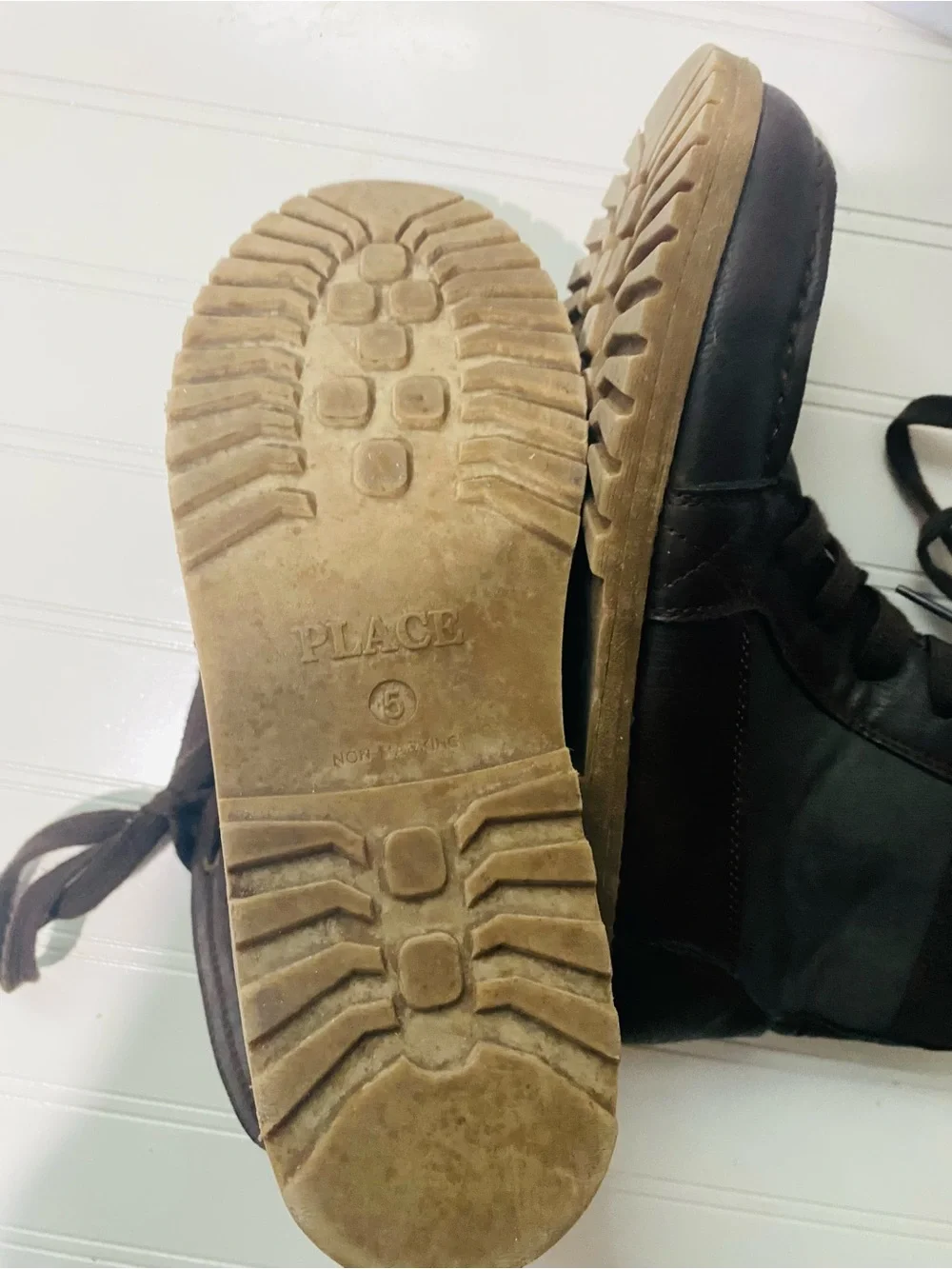 The Children's Place Dark Brown Lace-Up Kids Boots